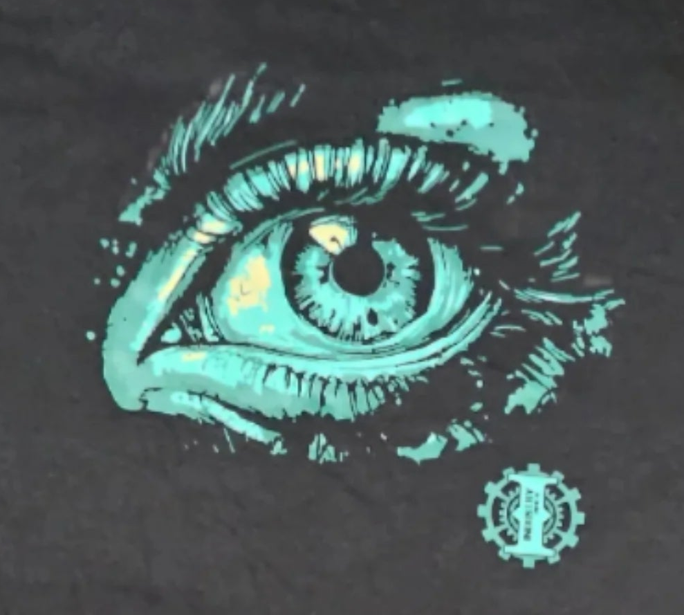 T-Shirt - Black with with Aqua Eye