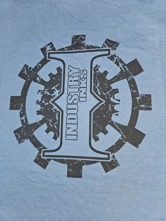 T-Shirt - Blue/Gray with Black Industry Inks Logo