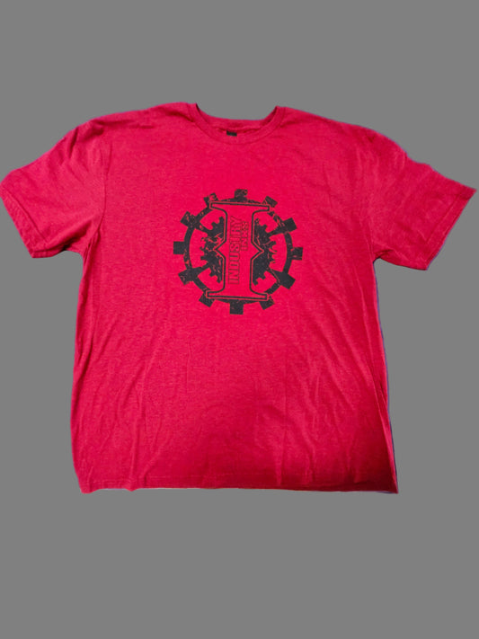 T-Shirt - Heather Red with Black Industry Inks Logo