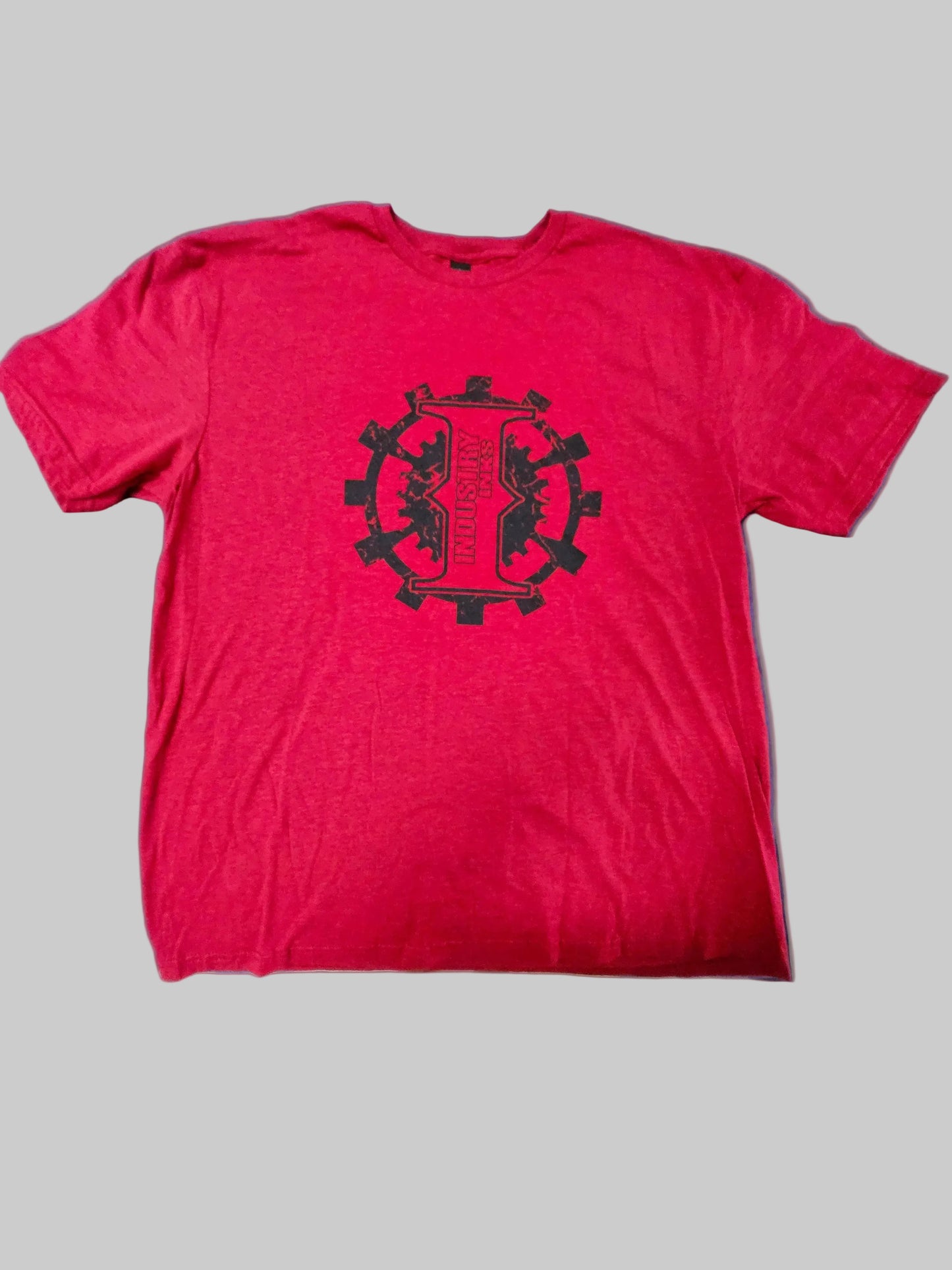 T-Shirt - Heather Red with Black Industry Inks Logo