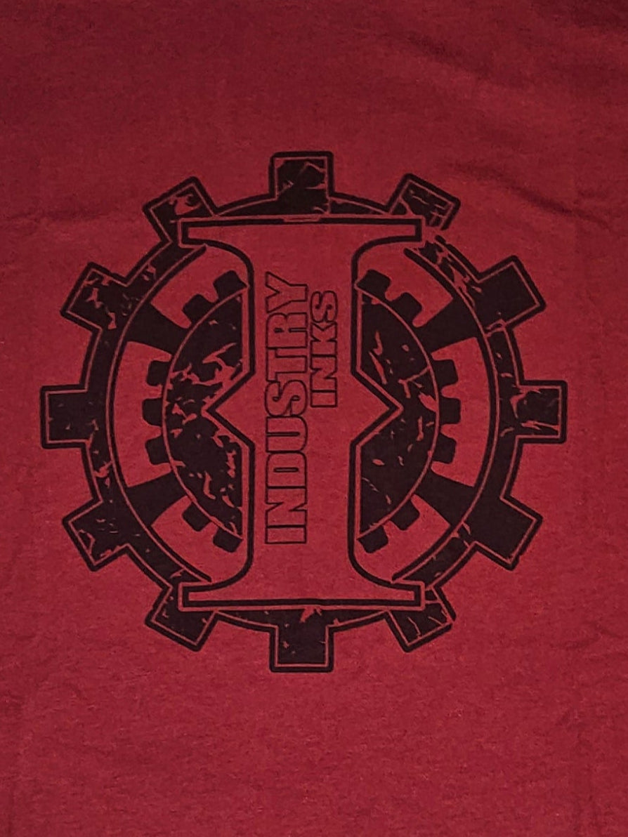T-Shirt - Red with Black Industry Inks Logo