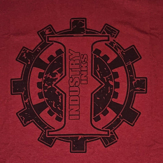 T-Shirt - Red with Black Industry Inks Logo