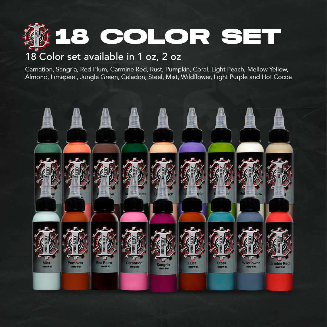 Color Drawdowns Inks 18 Color Set - Industry Inks