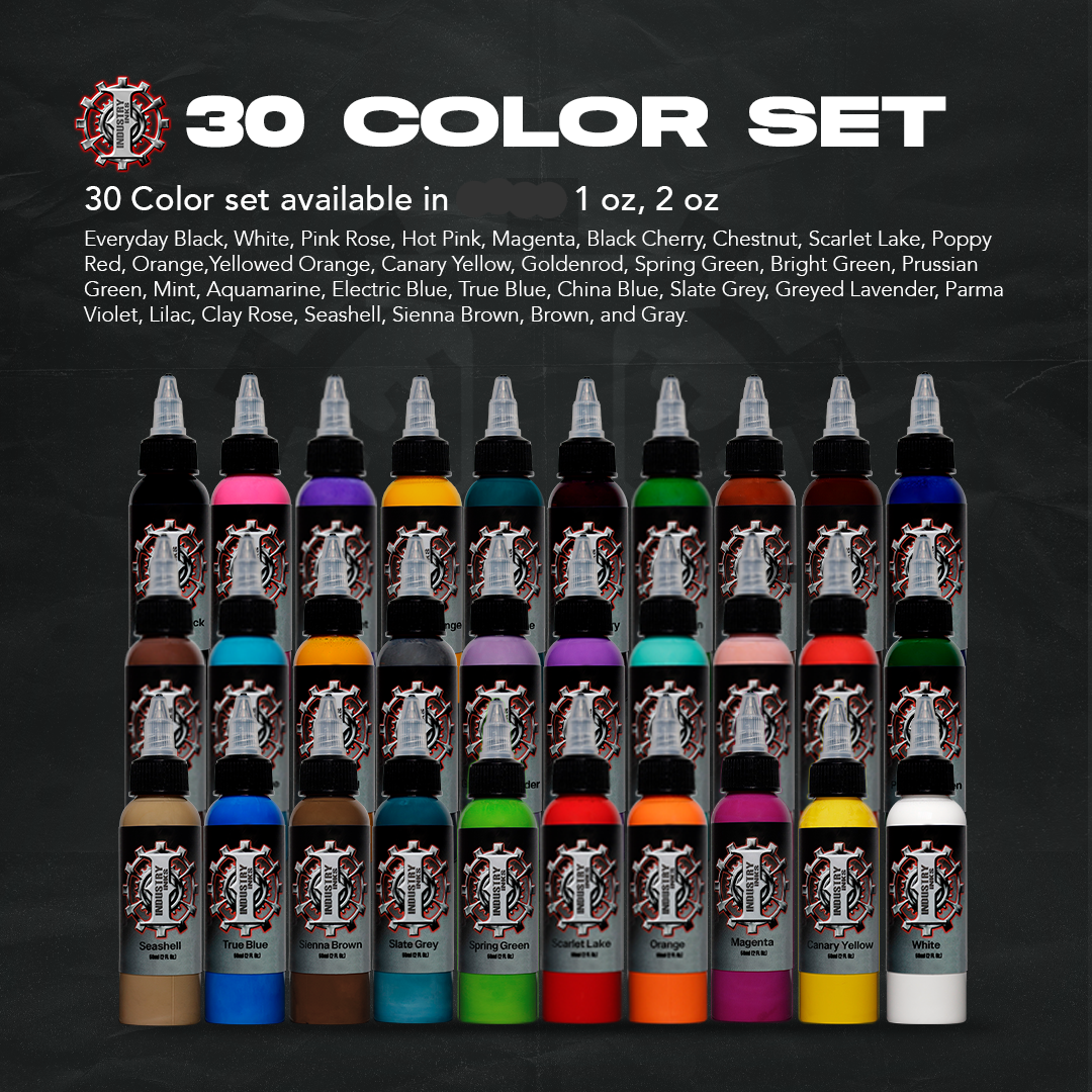 Color Drawdowns Inks 30 Color Set - Industry Inks