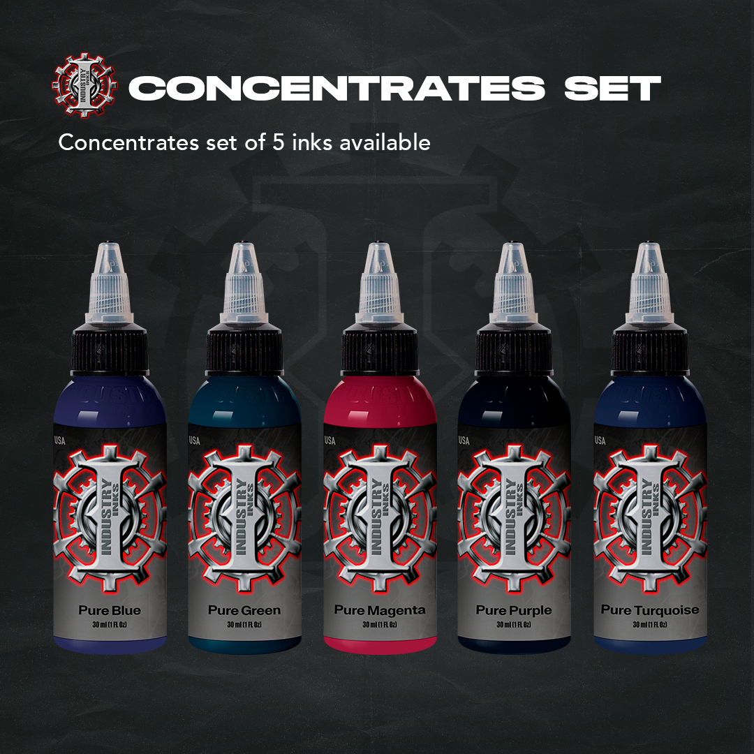 Pure Ink Color Pure Concentrates Color Set (Meant for mixing) - Industry Inks