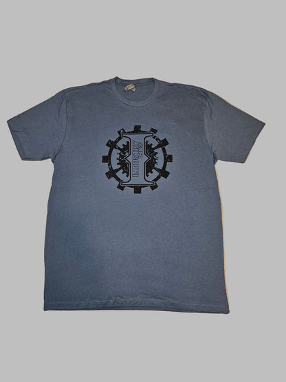 T-Shirt - Blue/Gray with Black Industry Inks Logo