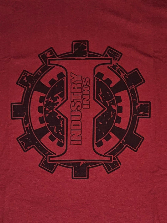 T-Shirt - Red with Black Industry Inks Logo